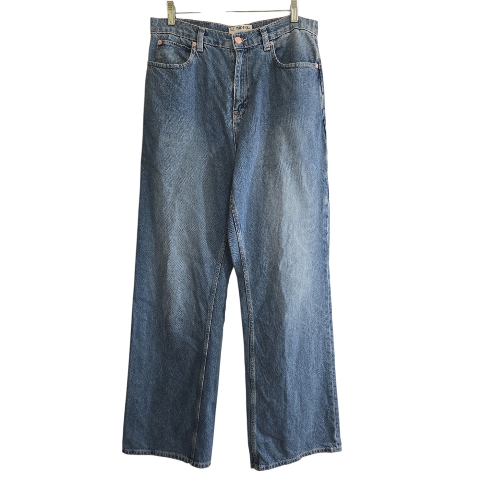 Free People Light Blue Wide Leg Jeans - Picture 4 of 10